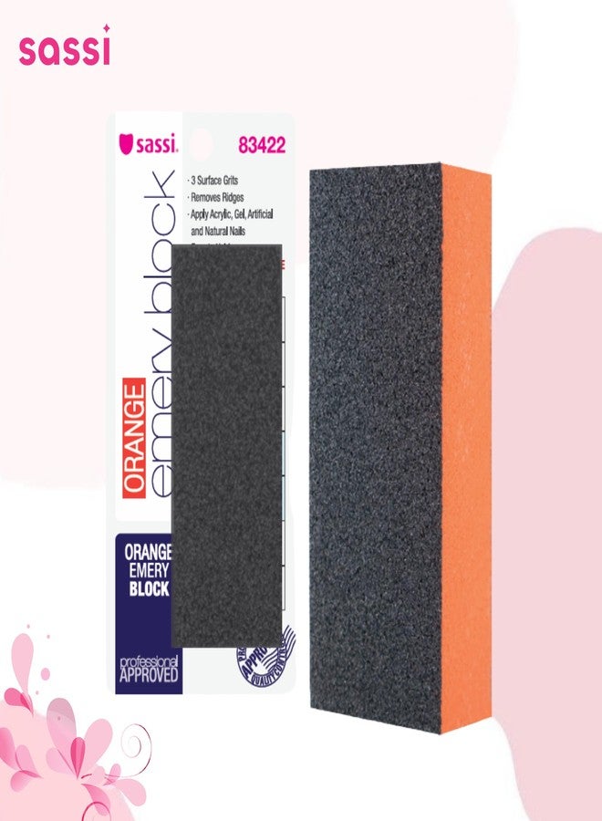 ساس سي مبرد أظافر ساسي برتقالي اللون، مقاسات 100/180/180 | قابل للغسل والتعقيم، يدوم طويلاً | مناسب للأظافر الأكريليك والجل والاصطناعية والطبيعية | عبوة نفطة | 6 قطع - Image 2